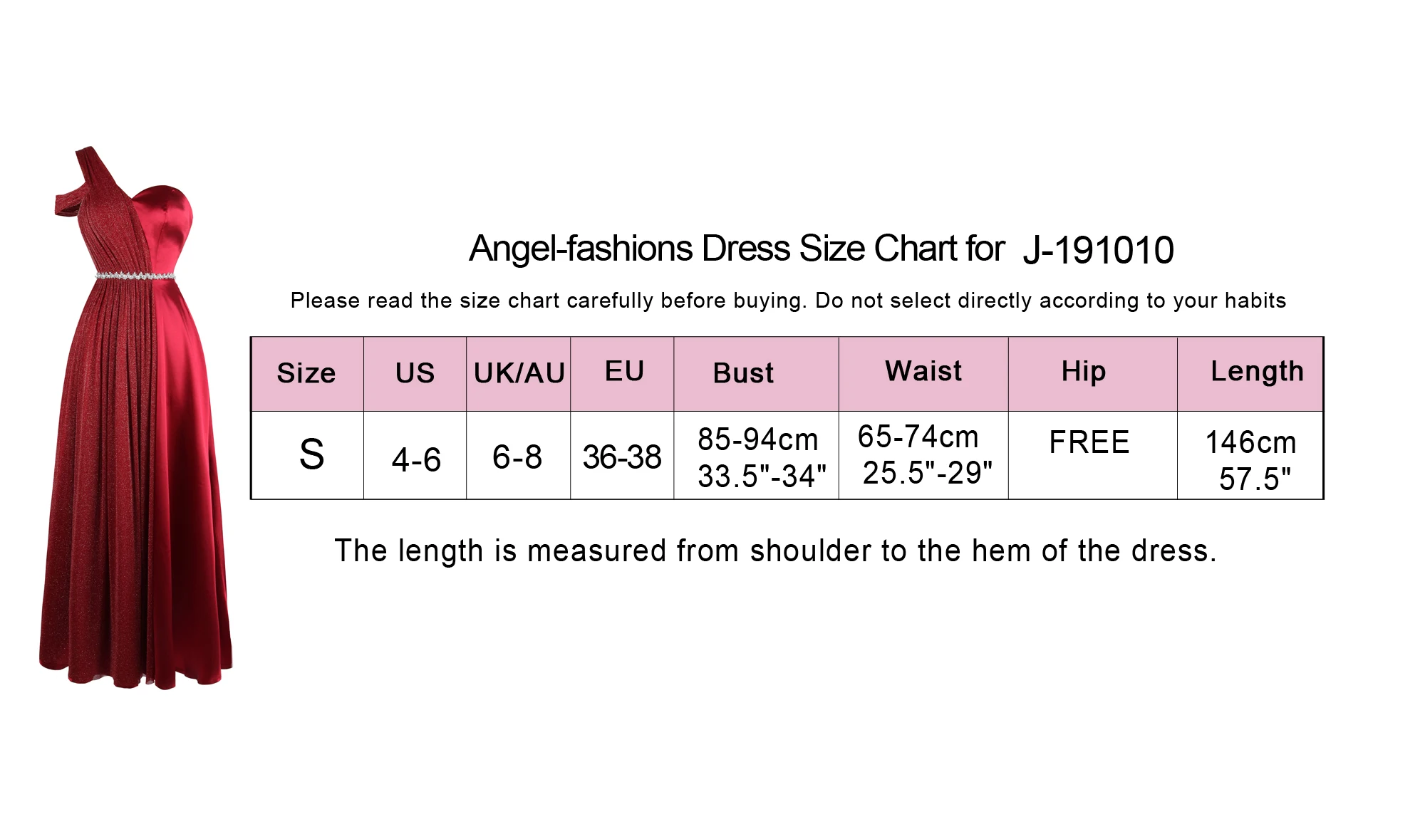 Angel-fashions женское платье на одно плечо, с рюшами, шелковое, с бисером, на шнуровке, ТРАПЕЦИЕВИДНОЕ платье для выпускного вечера, вечерние, атласное, красное, J-191010-S