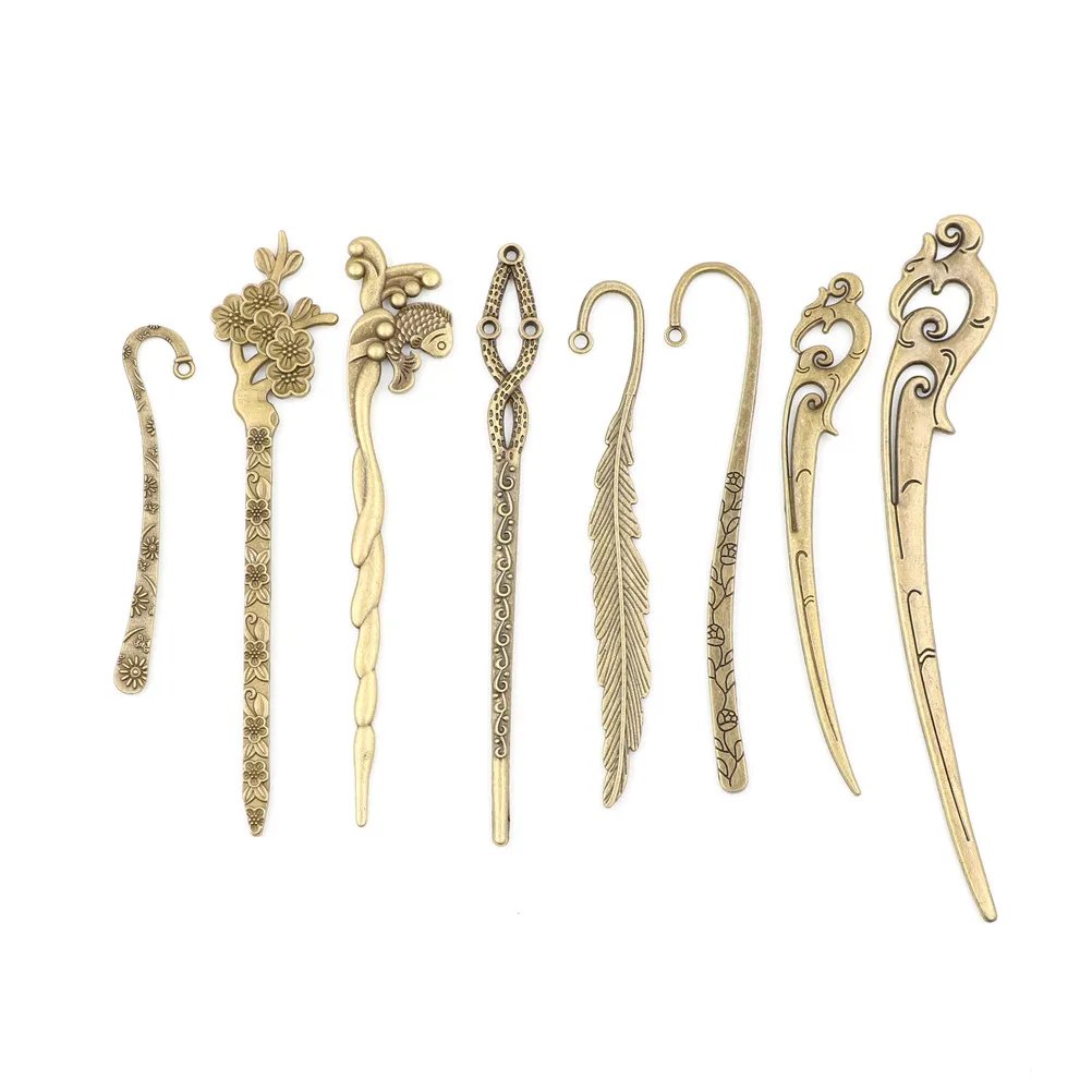 1 шт. винтажная металлическая Закладка в китайском стиле антикварная ручная