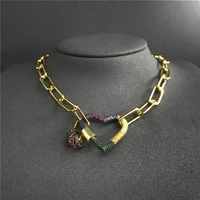 the new 2021 cheny s925 pure silver necklace chain necklace interlocking love love rainbow female fashion classic bohemian acces