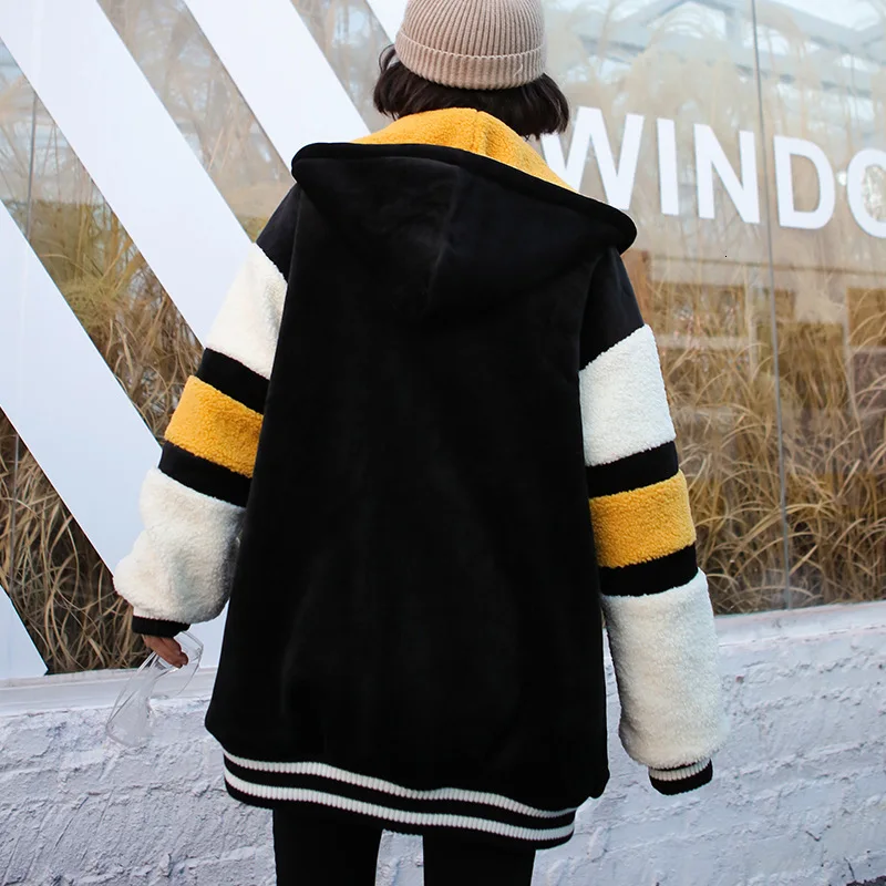 Max LuLu Korean Fashion Ladies Punk Streetwear Womens Thicken Fur Hooded Hoodies Casual Warm Sweatshirts Winter Clothing