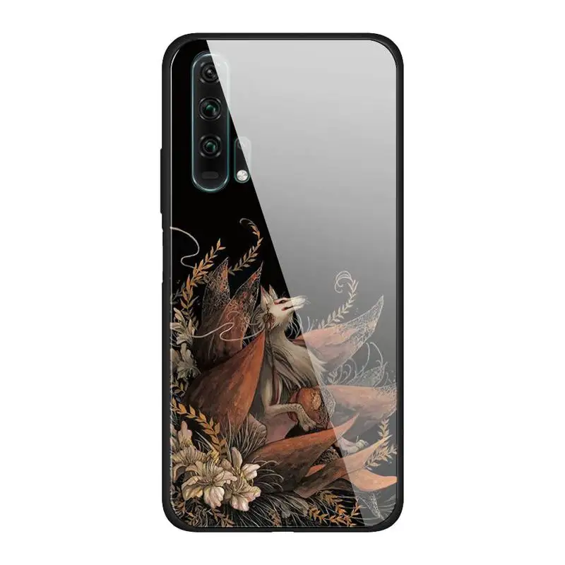 

Animal Kawaii Fox Glass Phone Case Fundas For Huawei P20 Pro P30 Lite Mate 9 10 20 Pro Nova 3i 5 3E Cover Accessories