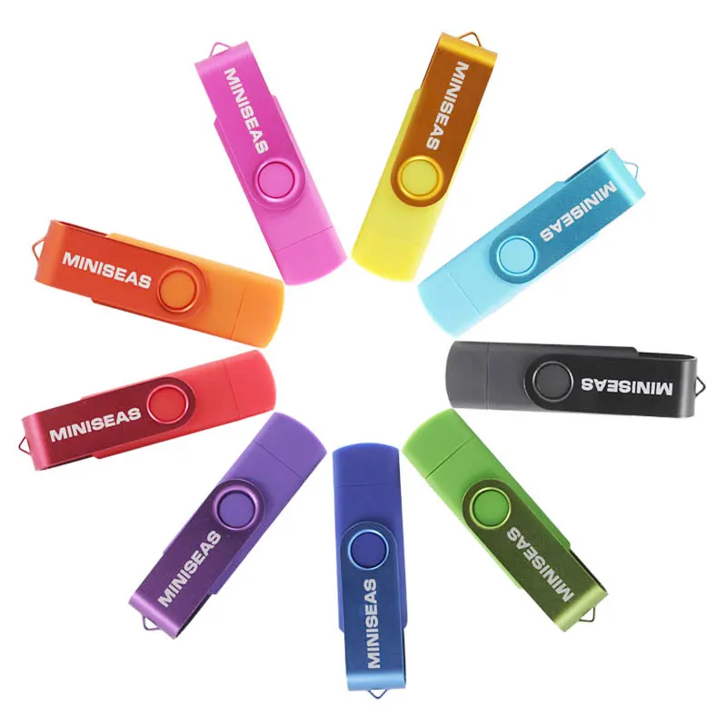 Miniseas USB флеш-накопитель OTG Флешка 4 Гб 64 Память флешка ручка-накопитель красочный