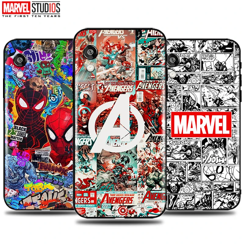 

Phone Case For Huawei Honor 8S Funda Cover Marvel Avengers Comics Iron Man SpiderMan Thor Captain America Deadpool