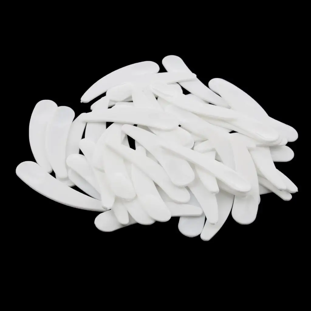 

50x PP Curved Cosmetic Spoons Spatula Makeup Mask Spoons Makeup Tools