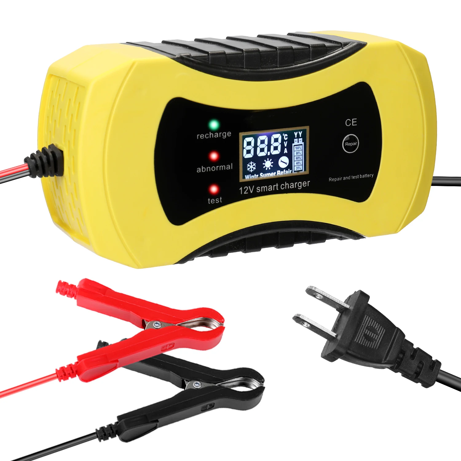 

12 V 8A 3 этап автоматический интеллигентая (ый) Батарея заряжать устройство с ЖК-дисплей Дисплей для AGM гель объект соглашения о качестве предо...