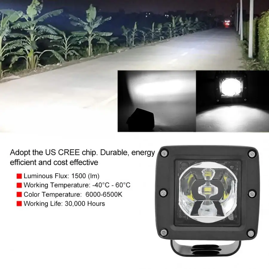 Светодиодный квадратный рабочий светильник с дистанционным управлением лампа