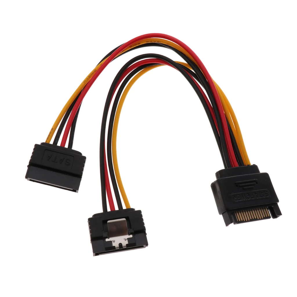 15 pin SATA папа 2 Женский сплиттер питания Соединительный кабель конвертер