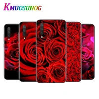 red rose flower for xiaomi mi11 10t note10 ultra 5g 9 9t se 8 a3 a2 6x pro play f1 lite 5g transparent phone case