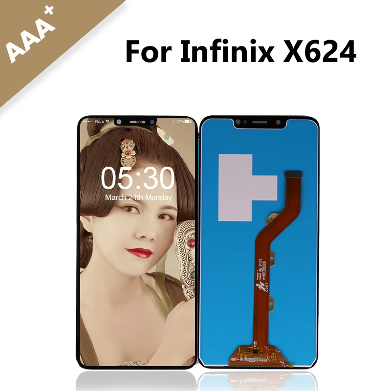 Черный ЖК-дисплей для Infinix Hot 7X624 ЖК-дисплей с сенсорным экраном дигитайзер сборка для Infinix X624 Ремонт экрана