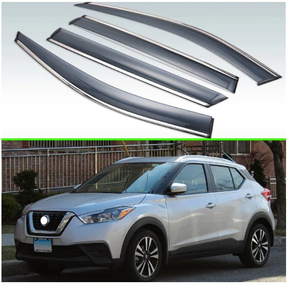 

4 шт., пластиковые наружные дефлекторы для Nissan Kicks (P15) 2016 2017 2018 2019