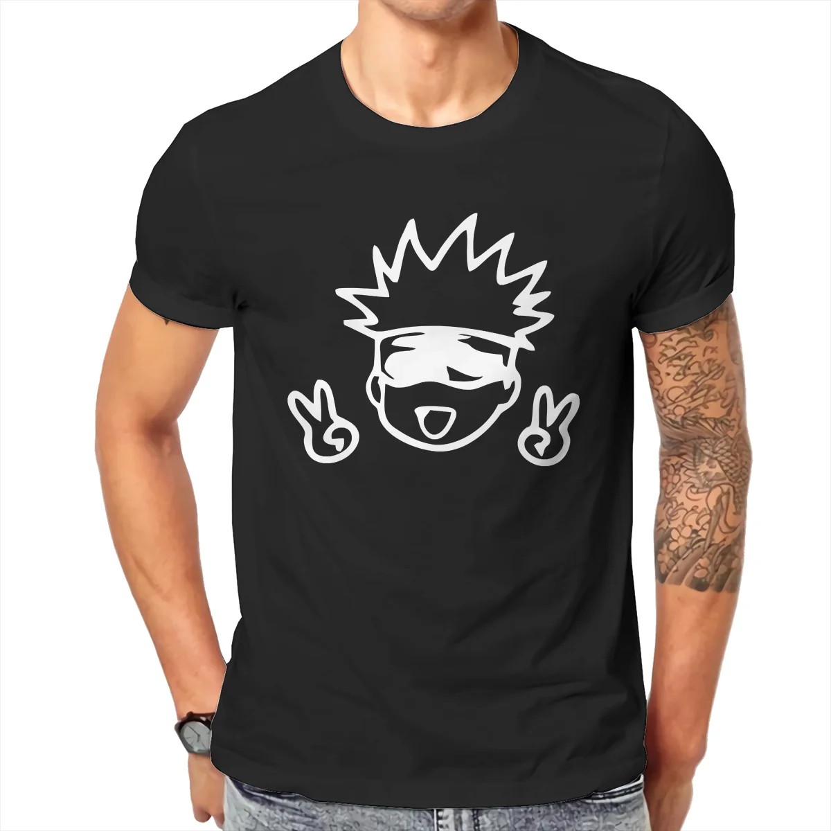 

Gnirue summer Jujutsu Kaisen Pocket cartoon wholesale Fashion Oversized US Size 100% Casual loose Cotton Girl Tshirts 168511