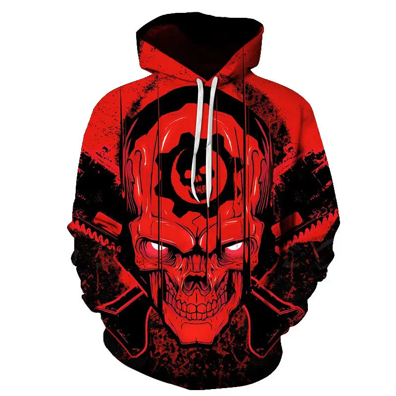 

2021 new autumn and winter hoodie classic movie hell character print fashion casual sportswear for men and women