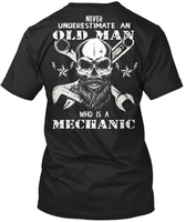 mechanic american flag never underestimate an old man standard unisex t shirt