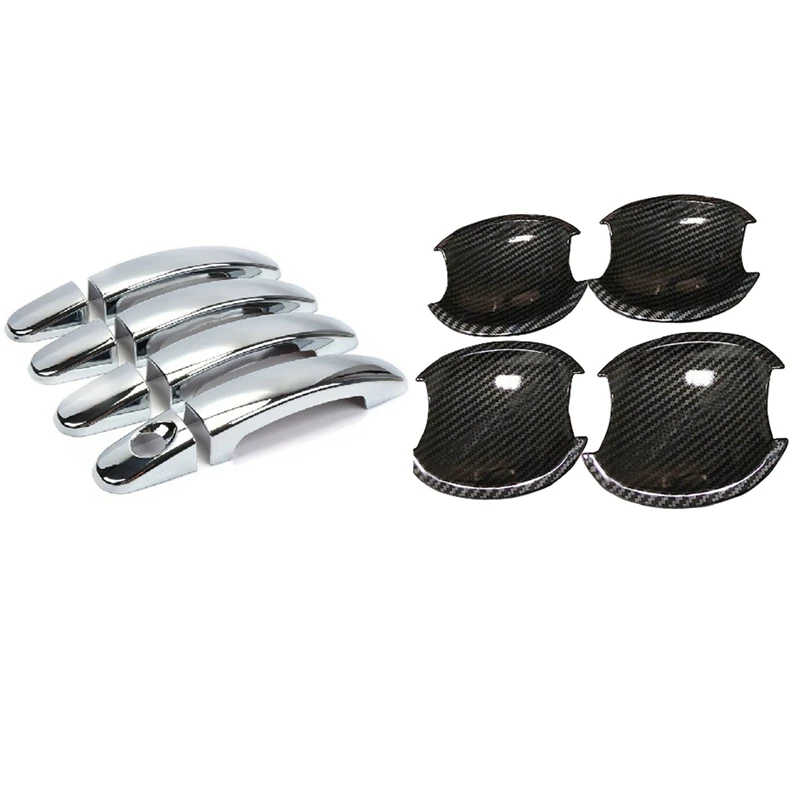 

2 шт./комплект, хромированные накладки на дверные ручки автомобиля