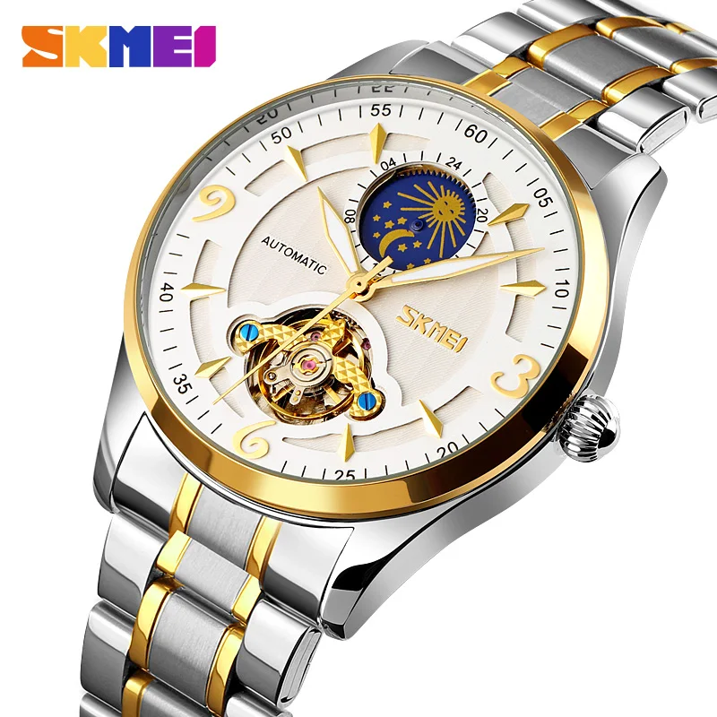 

SKMEI Mens Watches Fashion Top Brand Luxury Business Automatic Mechanical Watch Men Casual Waterproof Watch Relogio Masculino
