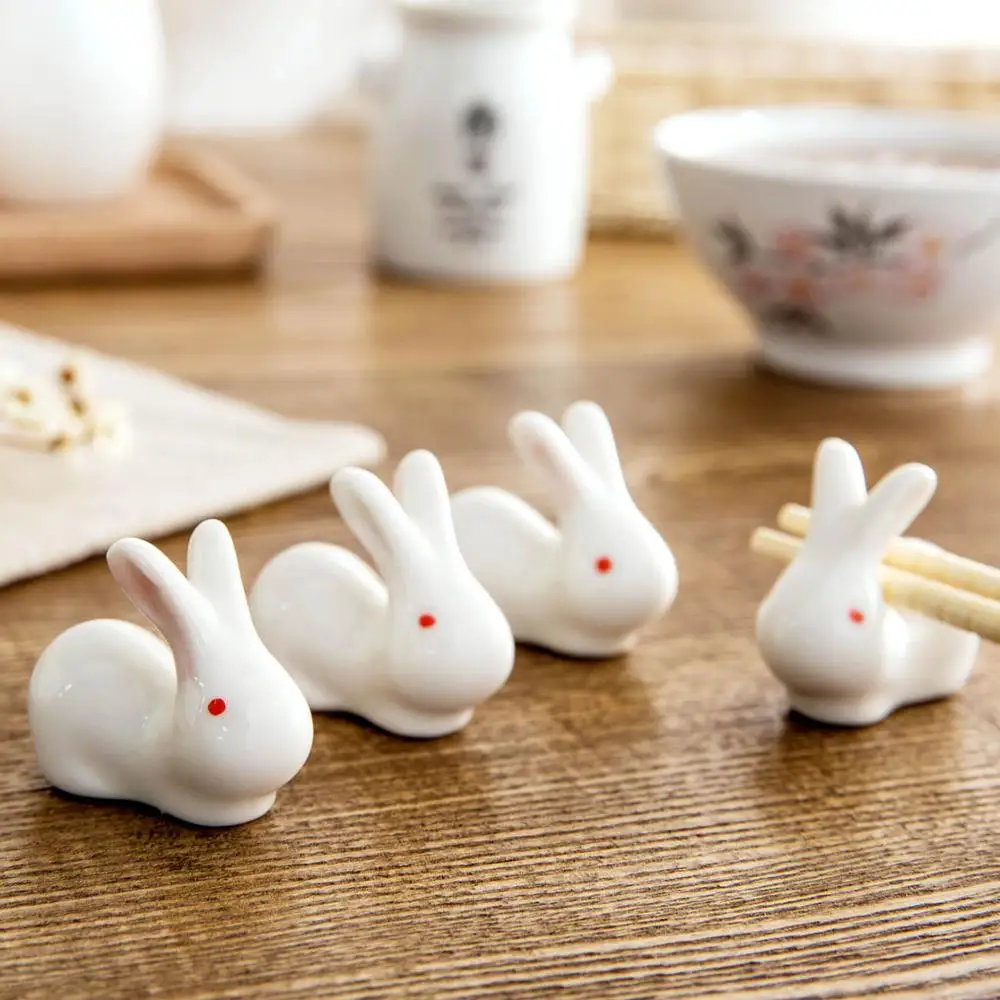1 шт. милый керамический держатель для палочек с кроликом креативная подставка