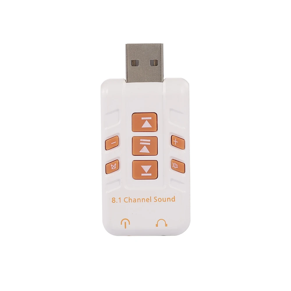 USB8.1 External Sound Card USB to Jack 3.5mm Headphone Microphone Audio Adapter for Laptop Headset Black White | Компьютеры и офис