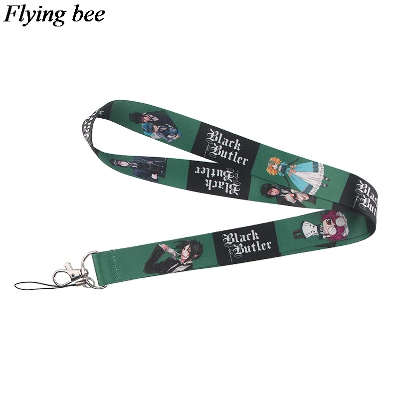 

Flyingbee Keychain Phone Lanyard Cartoon Punk Neck Strap For Keys ID Card Mobile Phone Lanyards X0537