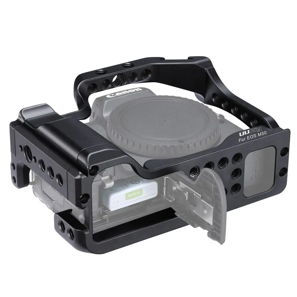 C-M50 UURig профессиональная DSLR камера клетка для Canon M50 M5 Arca быстросъемная клетка для EOS M50 Горячий башмак Arri отверстие 1/" 3/8" r60