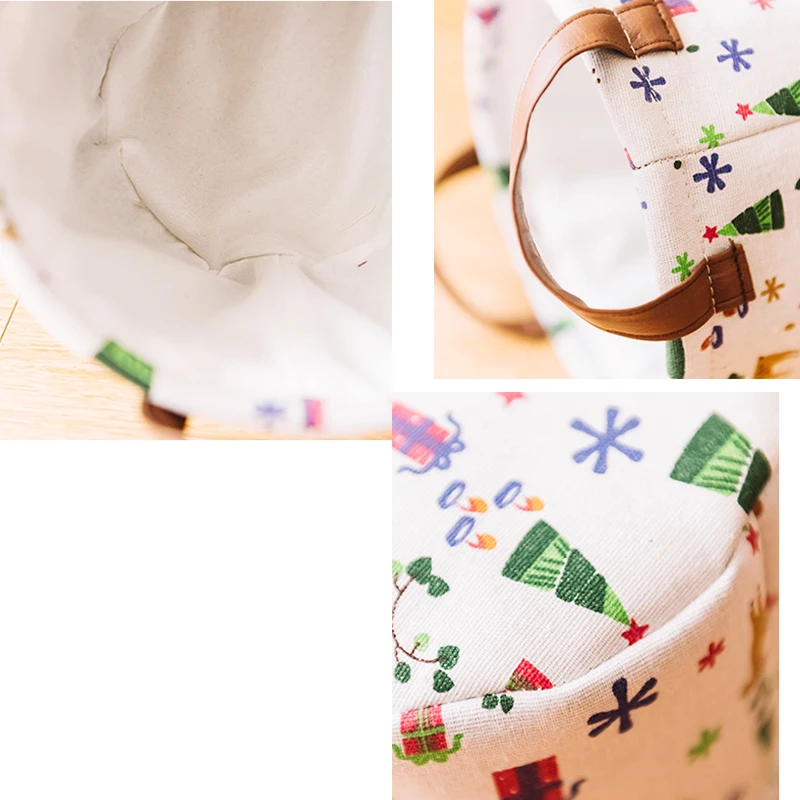 

Round Desktop Storage Basket Cotton Linen Sundries Underwear Toy Storage Box Table Cosmetic Book Stationery Organizer Container