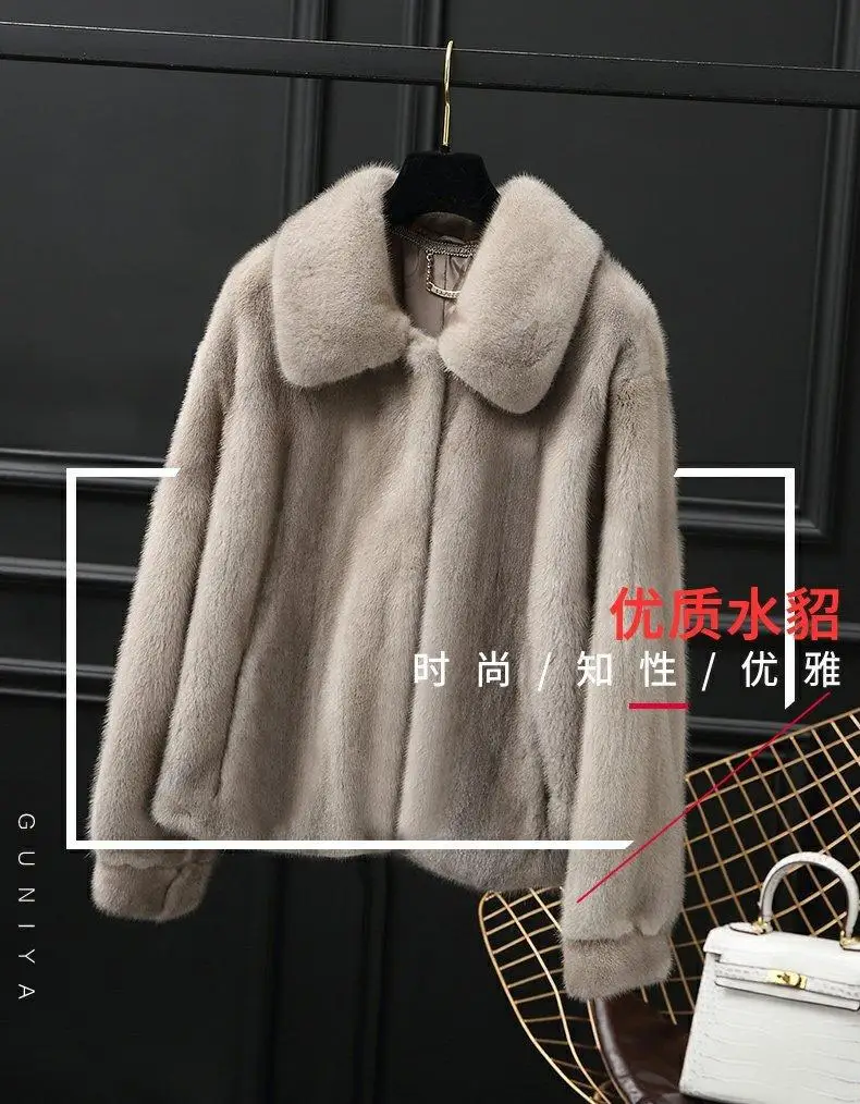 Natural Fur Coats Winter Women Mink Fur Coat Female Genuine Leather Jackets Ladies Oversize Warm Thick Detachable Long New