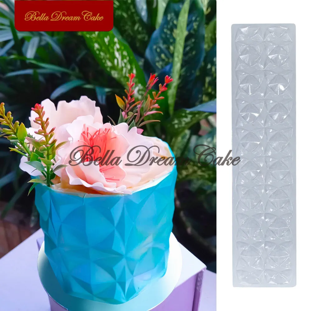 3D форма в виде цветка с драгоценными камнями шоколада оригами трафарет для