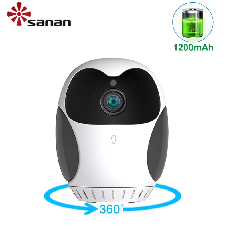 Мини PTZ домашняя камера WiFi Беспроводная H.265 HD 1080P ИК ночное видение 4 кратное