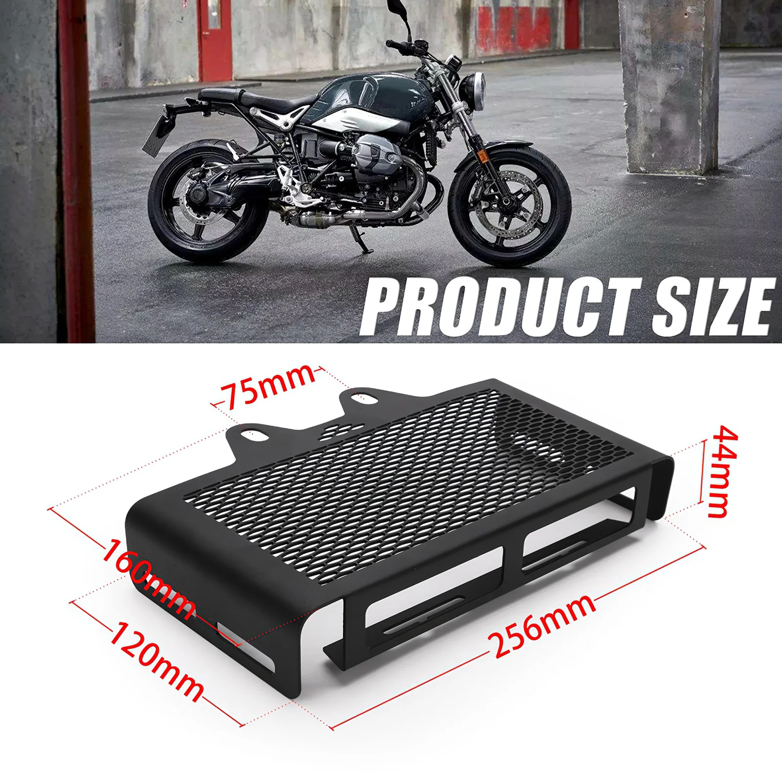 

Motorcycle Radiator Grille Stainless Steel Radiator Protect Cover Oil Cooler Guard Protection For BMW R9t 2014 2015 2016-2019