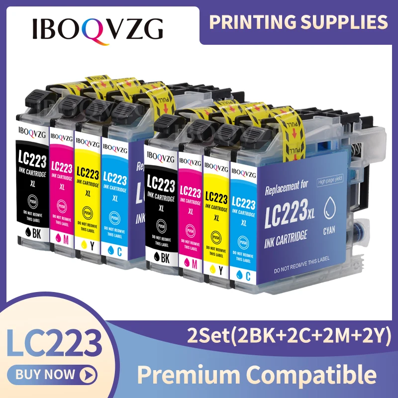 

IBOQVZG LC223 Ink Cartridge Compatible For Brother LC223XL MFC-J4420DW J4620DW J4625DW J5320DW J5620DW J5625DW J5720DW J480DW