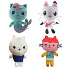 Кукольный домик Gabby, плюшевые игрушки Mercat Pandy, Мультяшные мягкие животные, кошка, Русалка, кукла, подарки для детей