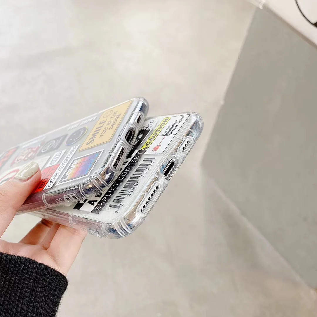 

New retro creative personality label barcode couple phone case for iPhone 11 pro MAX Xs MAX Xr X 7 8 plus soft TPU back cover