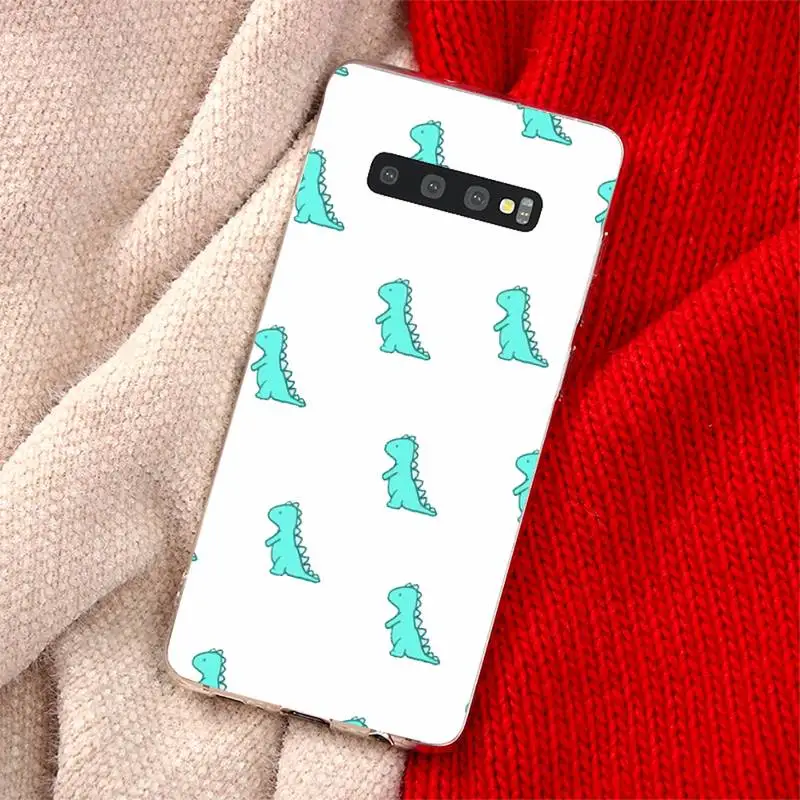 

Cute Dinosaur Baby Fashion Phone Case Transparent for Samsung A71 S9 10 20 HUAWEI p30 40 honor 10i 8x xiaomi note 8 Pro 10t 11