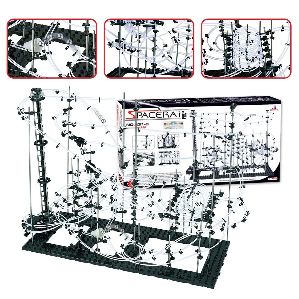 757PCS Roller Coaster Marble Run Maze Circuit Ball Track Building Blocks Set Kid's Education Science Experiment Creative Toys - купить по