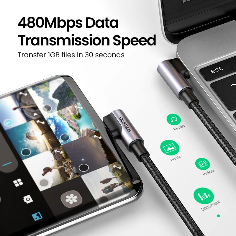 Кабель для зарядки Ugreen USB C к 0.5м/1м/2м|Кабели мобильных телефонов| |