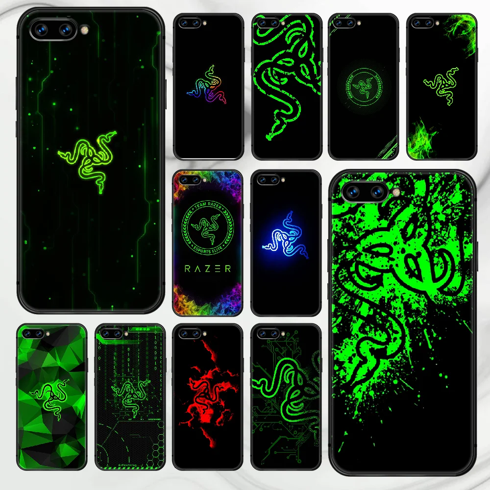 

Razer brand Phone Case Cover Hull For HUAWEI honor 7a 8 8s 8a 8x 9 9x 10 20 i Lite Pro black Hoesjes Trend Shell Fashion Etui 3D