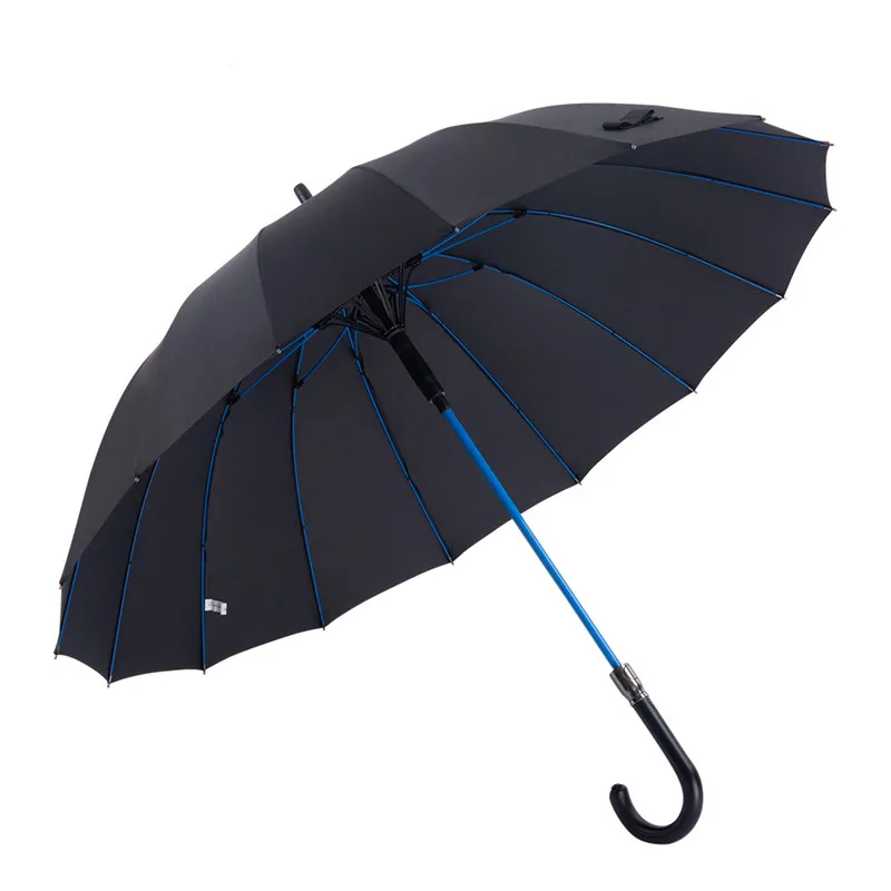 Online Due Persone Strong Manico Lungo Ombrello Nero All'aperto Di Estate Della Ragazza Academy Grande Ombrello Antivento Degli Uomini Parapluie Giardino Di Casa BW50UM