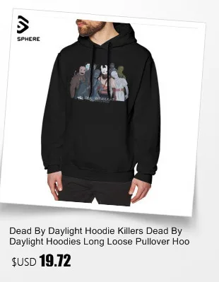 Толстовка Dead By Daylight, худи Dead By Daylight, теплый черный пуловер, толстовка с капюшоном для улицы, Длинные мужские хлопковые крутые толстовки оверсайз