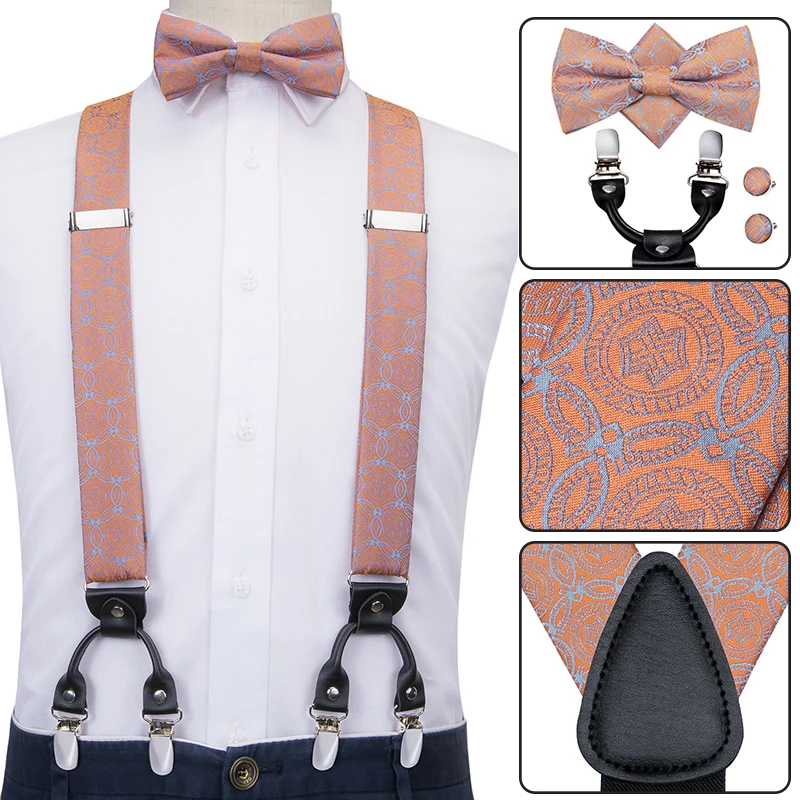 Привет галстук мужской подтяжки и бабочка набор металлический 6 зажимов