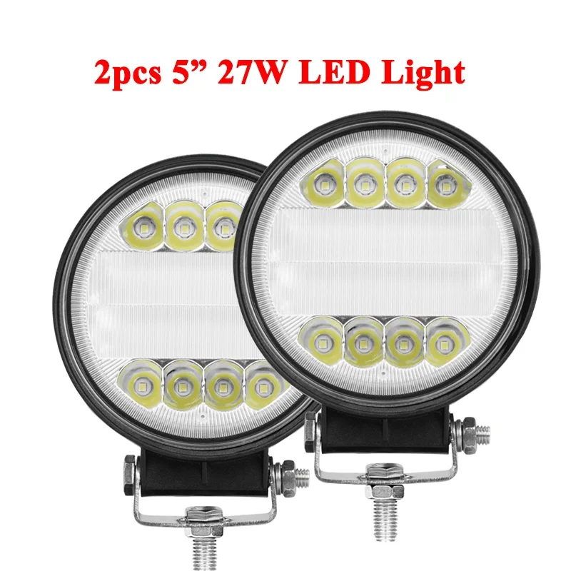 2 pcs 27W CREK " 27 Вт внедорожный светодиодный рабочий светильник 4x4 4wd SUV ATV светодиодный рабочий светильник для вилочного погрузчика светодиодный головной светильник для ATV SUV 4WD 4x4 трактор внедорожный - Цвет: 2 pcs 27W