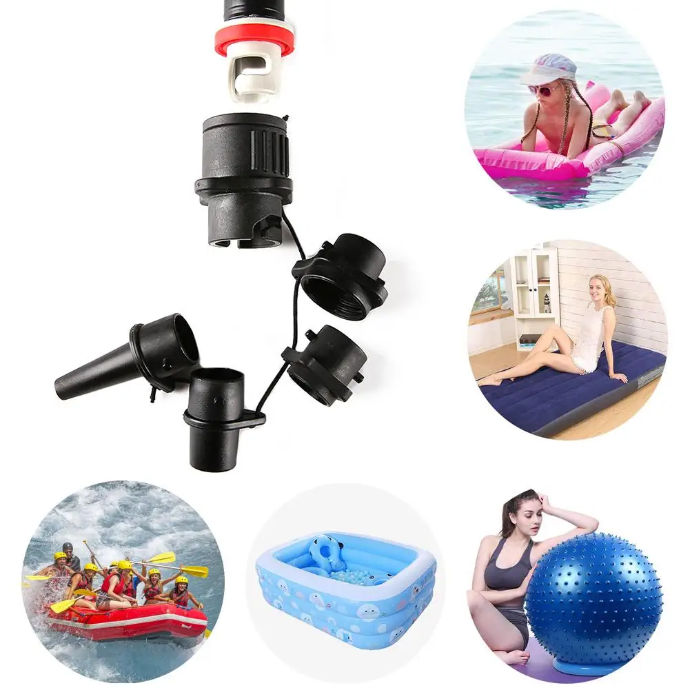 Valve Adapter SUP Pump Surf Paddle Board Dinghy Tool Canoe Assault Boat 4 Nozzle Inflatable Rowing Air Valves | Спорт и развлечения