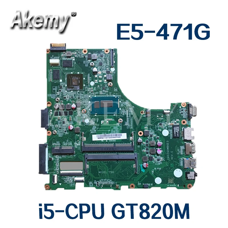 DA0ZQ0MB6E0 для For Acer aspire E5 471 471G V3 472P Материнская плата ноутбука I5 4210U процессор с GT820M GPU