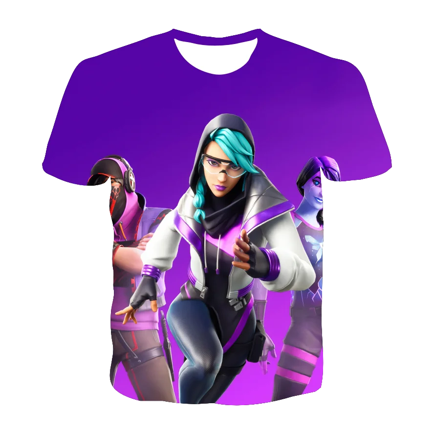 

Summer fortniteing theme boy toddler T-shirt summer popular casual round neck short sleeve cute female baby clothes cartoon top