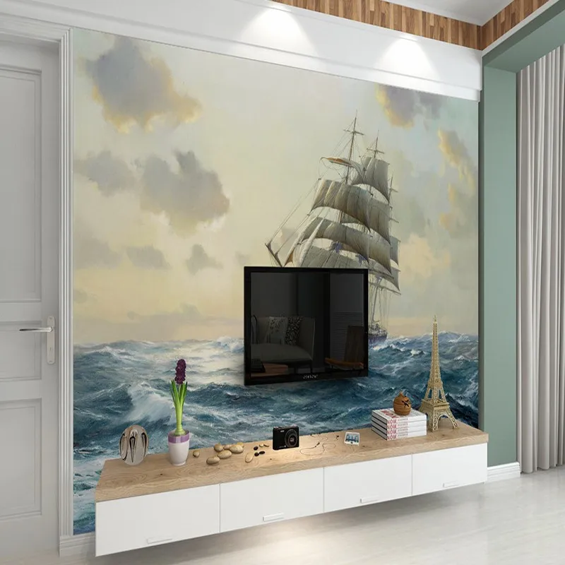 Дропшиппинг фотообои Ностальгический масляный принт для ресторана гостиной