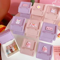 wg storage box girl organizer japan korean cute desktop organizer mini table storage pink purple storage bucket makeup box