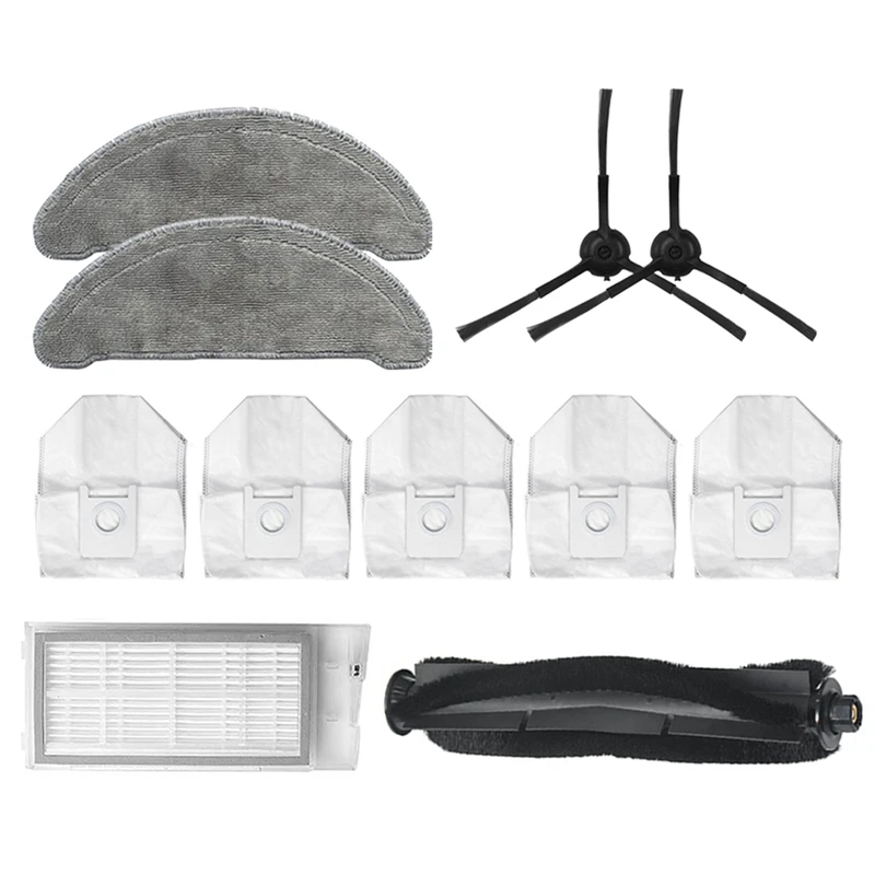 

Mops Cloths Dust Bags Rolling Main Brush Side Brush HEPA Filter For Roidmi EVE Plus Robot Vacuum Cleaner Parts