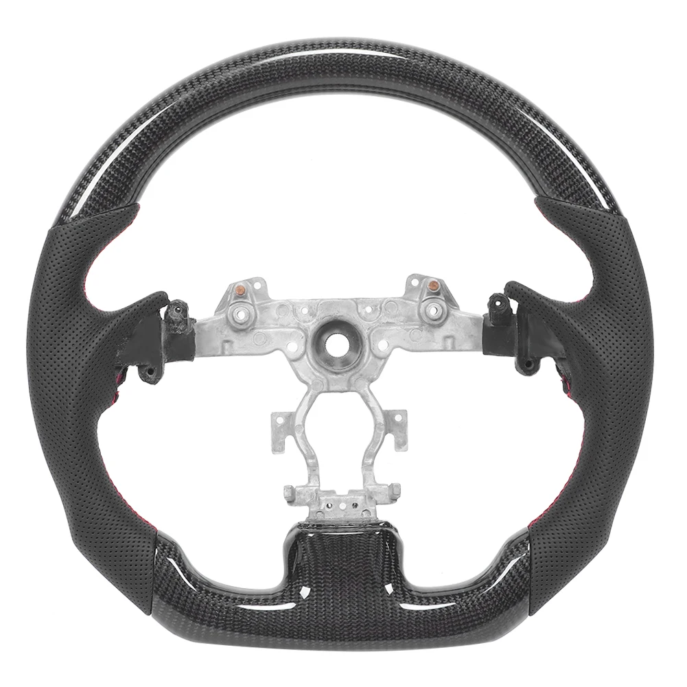Руль из углеродного волокна наппа перфорированная кожа Красная строчка хребты