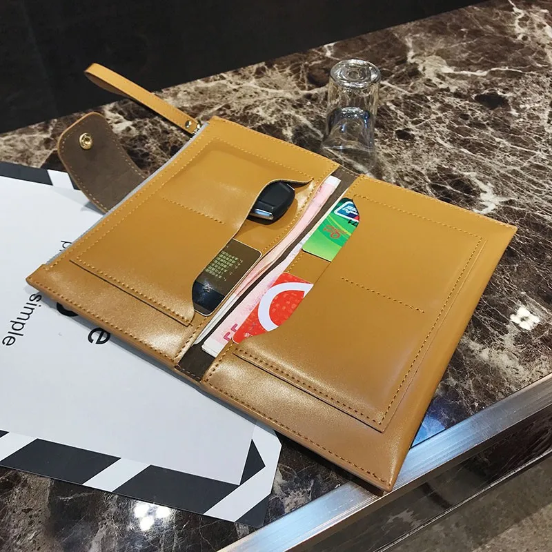 

Fashion Women Long Card Holders Big Capacity Hasp Zipper Wallet Touch screen anti-theft mobile phone bay Ladies Wristlet Clutch