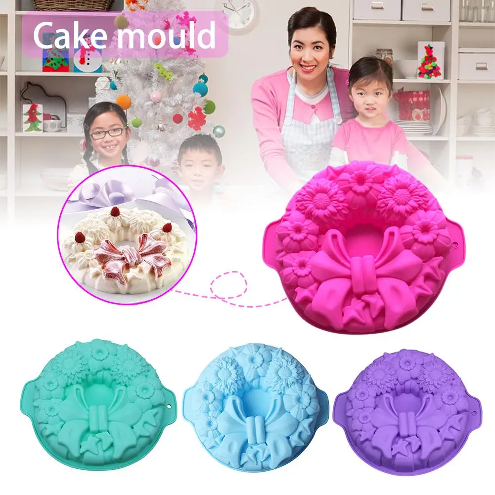 30 см Single Pretty Wreath силиконовая форма для выпечки Sugar Mini Mold ручная работа украшение
