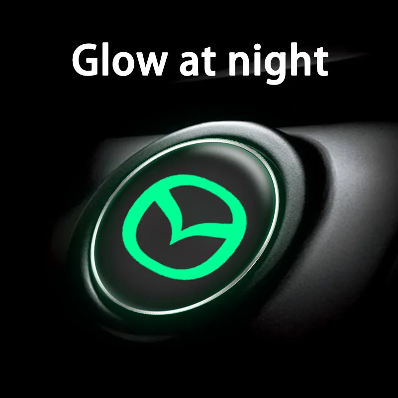 

Mazda- car luminous ignition decoration ring modified one-key start button decoration stickers keyhole ring diamond patch