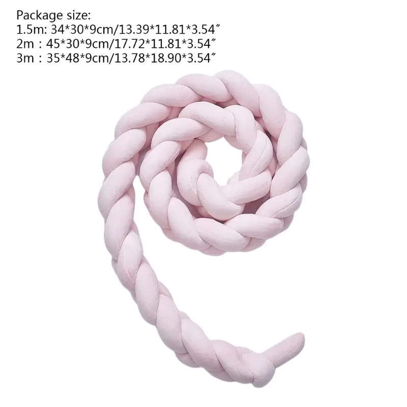 

Braided Crib Bumper Baby Cot Bumper Bed Sleep Bumper for Newborns Baby Kids G99C